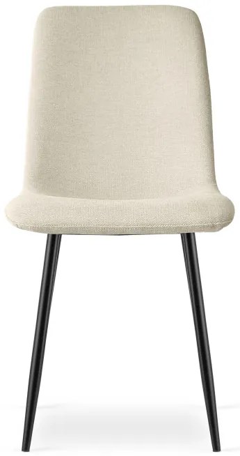Set troch jedálenských stoličiek RIFT béžové / čierne nohy (3 ks)