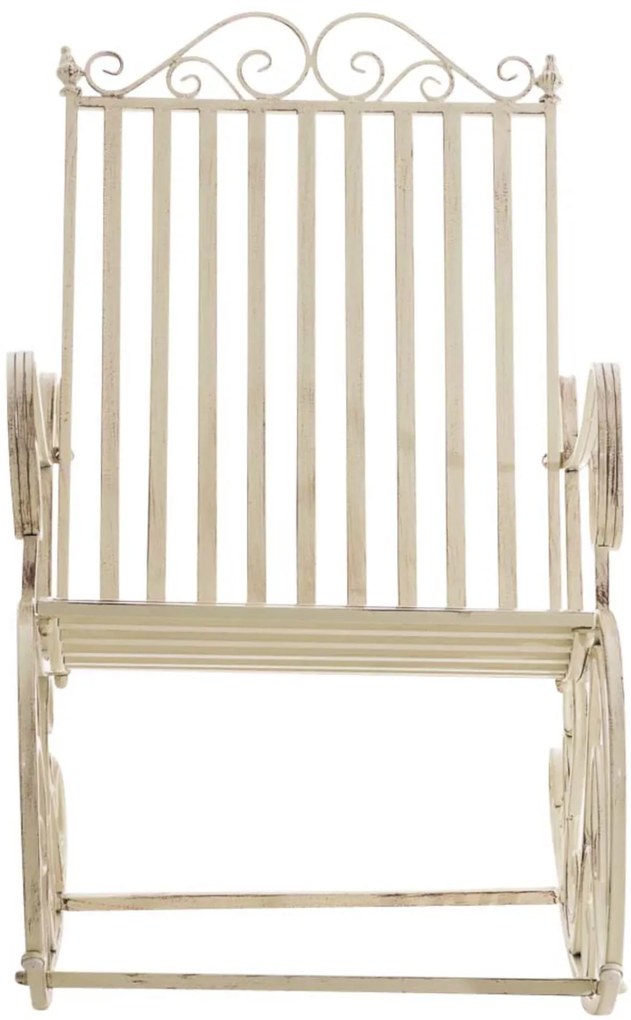 Kovové hojdacie kreslo Smile (SET 2 ks) - Krémová antik