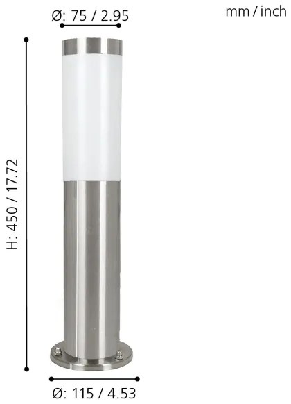 EGLO 81751 - Vonkajšia lampa HELSINKI 1xE27/15W/230V IP65