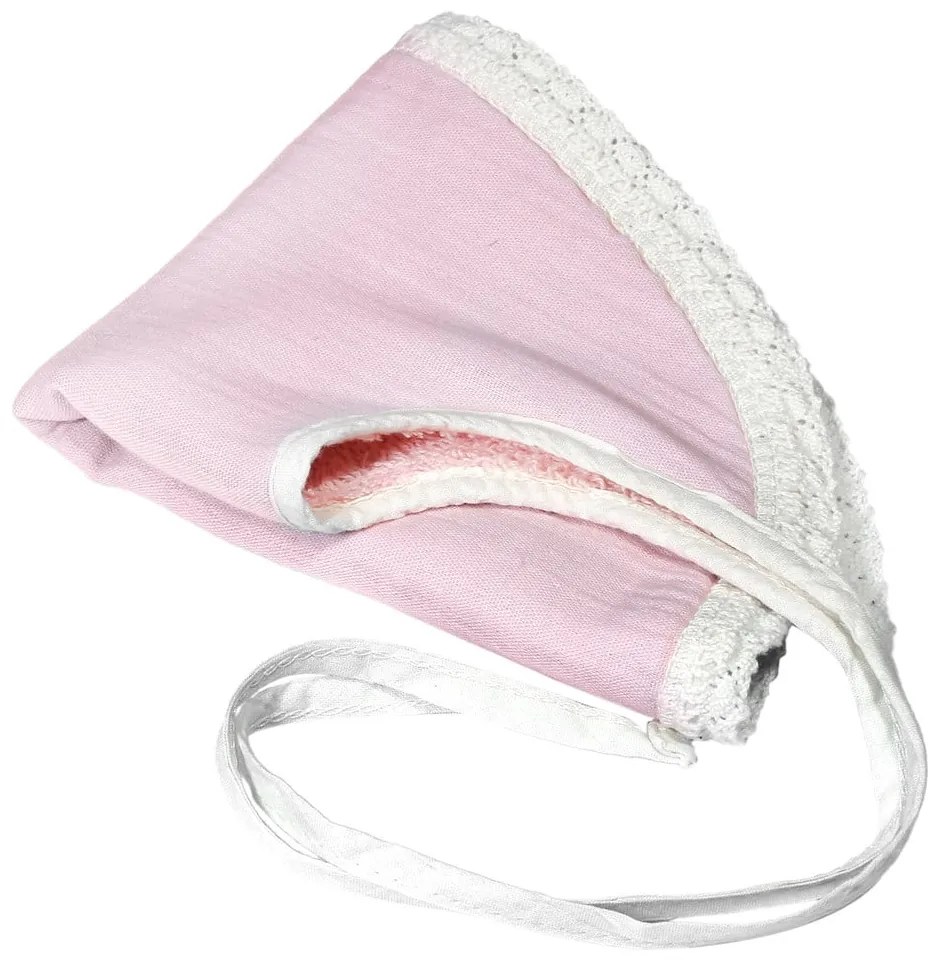 Ružový mušelínový podbradník Kindsgut Paris