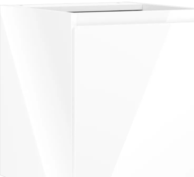 Mexen Orio, kúpeľňová skrinka 40 cm, 1 dvierka, biela lesklá, 91A11-04047-1-BF00