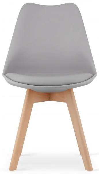 Jedálenský stôl TODI biely 60 cm s dvoma stoličkami MARK sivé