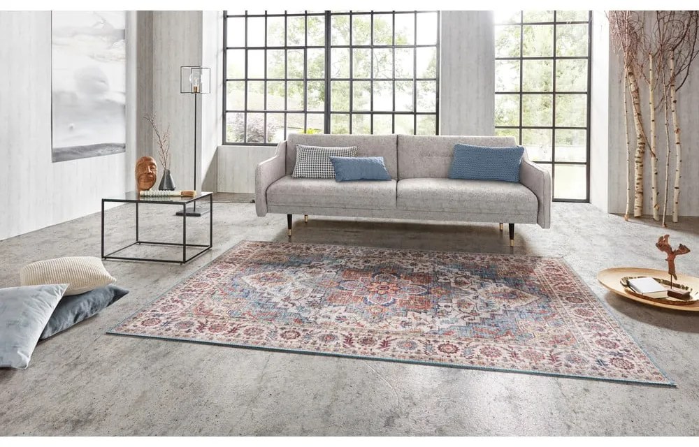 Červeno-modrý koberec Nouristan Anthea, 120 x 160 cm