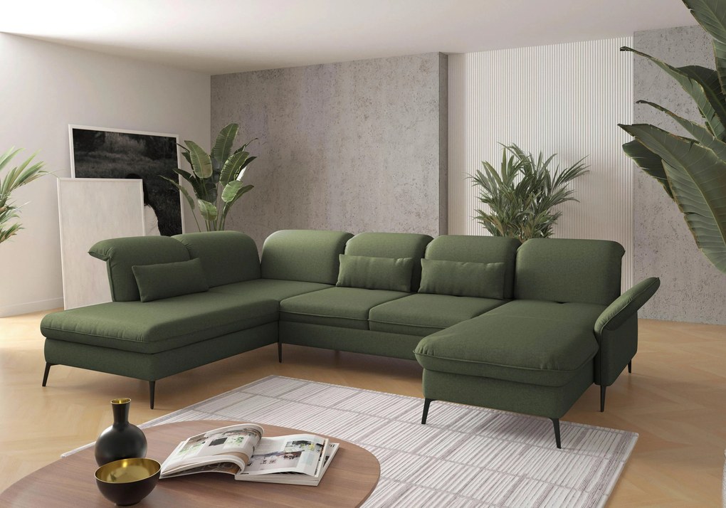 XXXLutz SEDACIA SÚPRAVA, textil, olivovozelená Sit & More - Sedačky - 00014401184F
