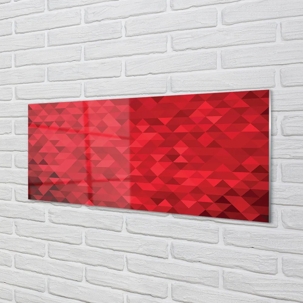 Obraz plexi Červené vzor trojuholníky 120x60 cm