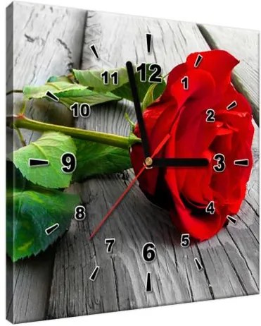 Obraz s hodinami Ruža plná farieb 30x30cm ZP1140A_1AI