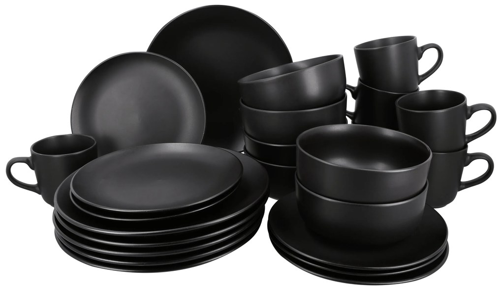 Silvercrest®  Súprava kuchynského riadu, 24-dielna (čierna)  (100395229)