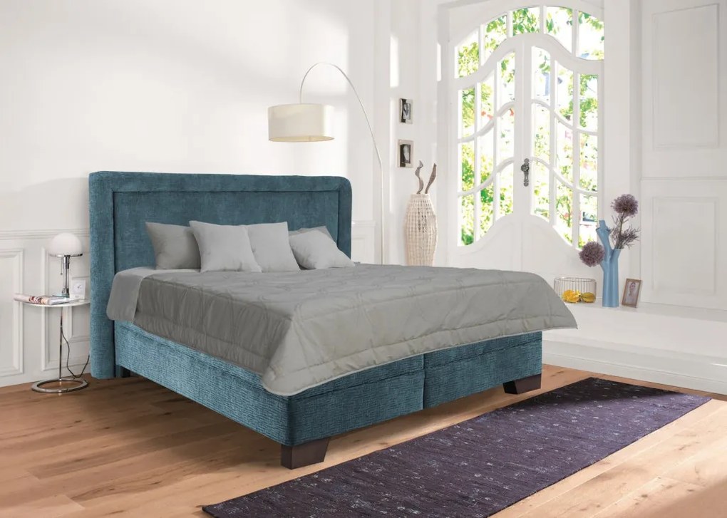 Posteľ Palas 180x200 cm, morská modrá látka