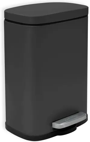 Spirella Spirella pedálový odpadkový kôš akira matná čierna oceľ 5 l 10.19834