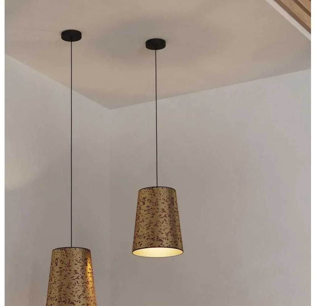 Eglo 390292 - Luster na lanku CASTUERA 1xE27/25W/230V zlatá/ružová