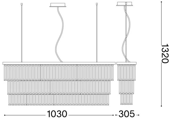 Ideal Lux - Krištáľový luster na lanku MARTINEZ 8xE14/40W/230V chróm