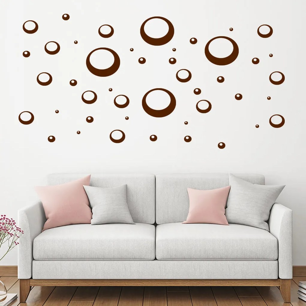 Veselá Stena Samolepka Bubliny Farba: fialová, Veľkosť: 100 x 117 cm