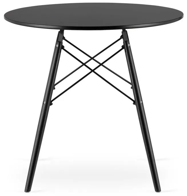 Jedálenský stôl 80 cm čierny