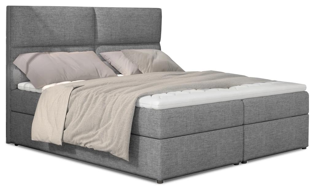 Kontinentálna posteľ 165 cm Alyce (sivá) (s matracmi). Vlastná spoľahlivá doprava až k Vám domov. 1027462