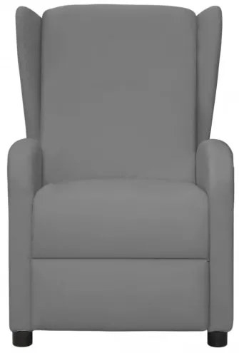 vidaXL Sklápacie kreslo wingback sivé umelá koža-