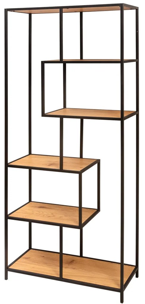 Polica Slim Line 185x77cm dub divoký čierny