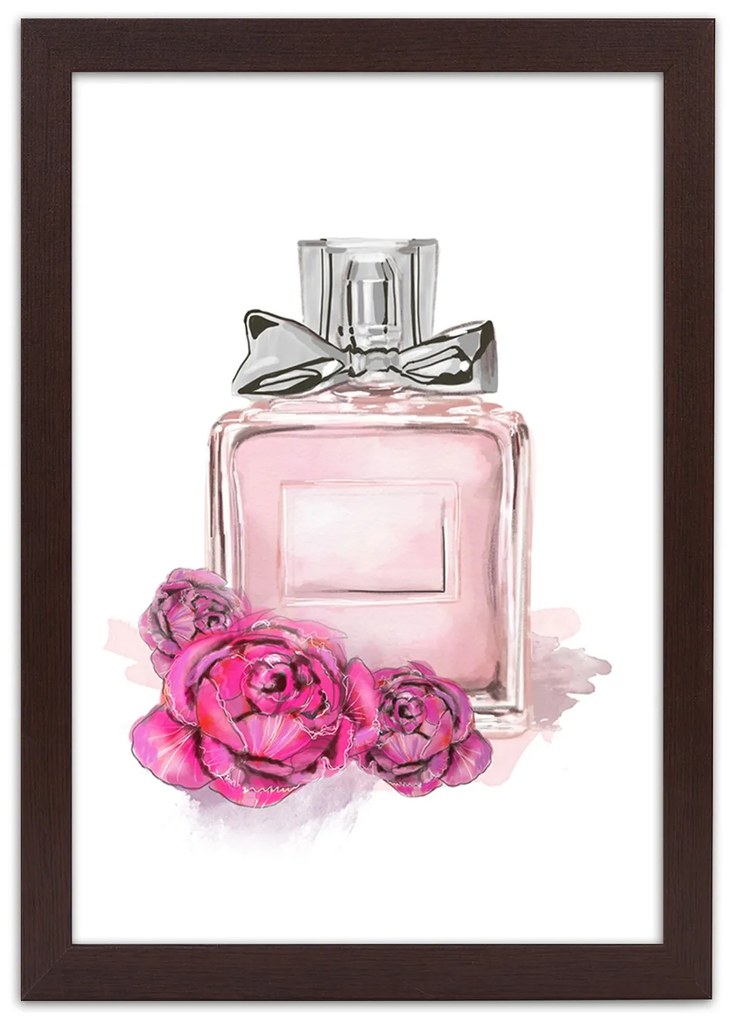 Gario Plagát Kvety a parfum vo flakóne Farba rámu: Bez rámu, Rozmery: 30 x 45 cm