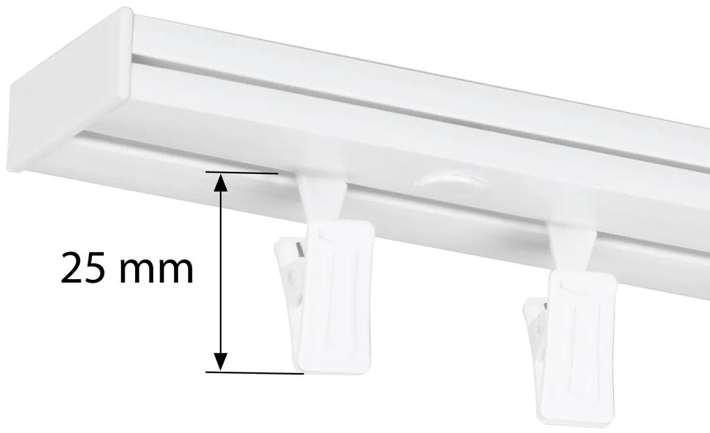 Dekodum PVC stropná lišta jednoduchá biela Dĺžka koľajnice (cm): 250, Typ prichytenia: Háčiky