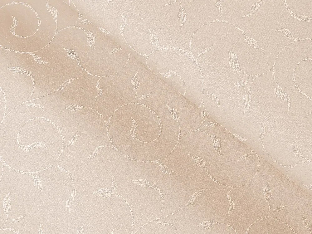 Biante Teflónový štvorcový obrus TF-025 Popínavé lístky - béžový 110x110 cm