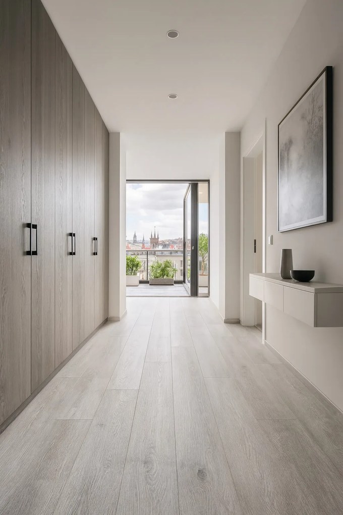 PVC podlaha - lino Blacktex Texas Oak 106l, na mieru, šíře 3m,4m, šedá, filc, chodba / predsieň, Beauflor