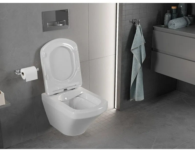 Mexen Vito, závesné WC Rimless 54,5 x 37 cm s pomaly padajúcim sedátkom z duroplastu, biela, 30174000