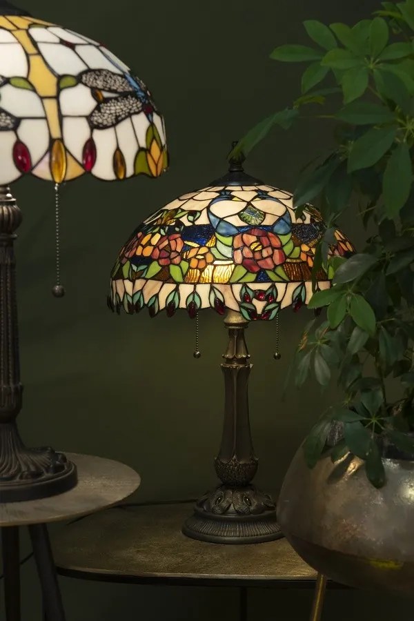Stolná lampa Tiffany Grapevine - Ø 41*67 cm