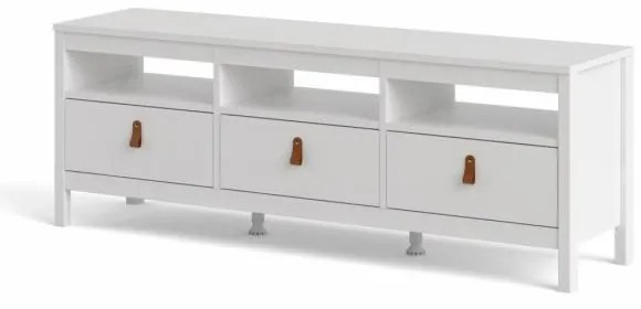 Tvilum Biely TV stolík SALOMO s 3 zásuvkami