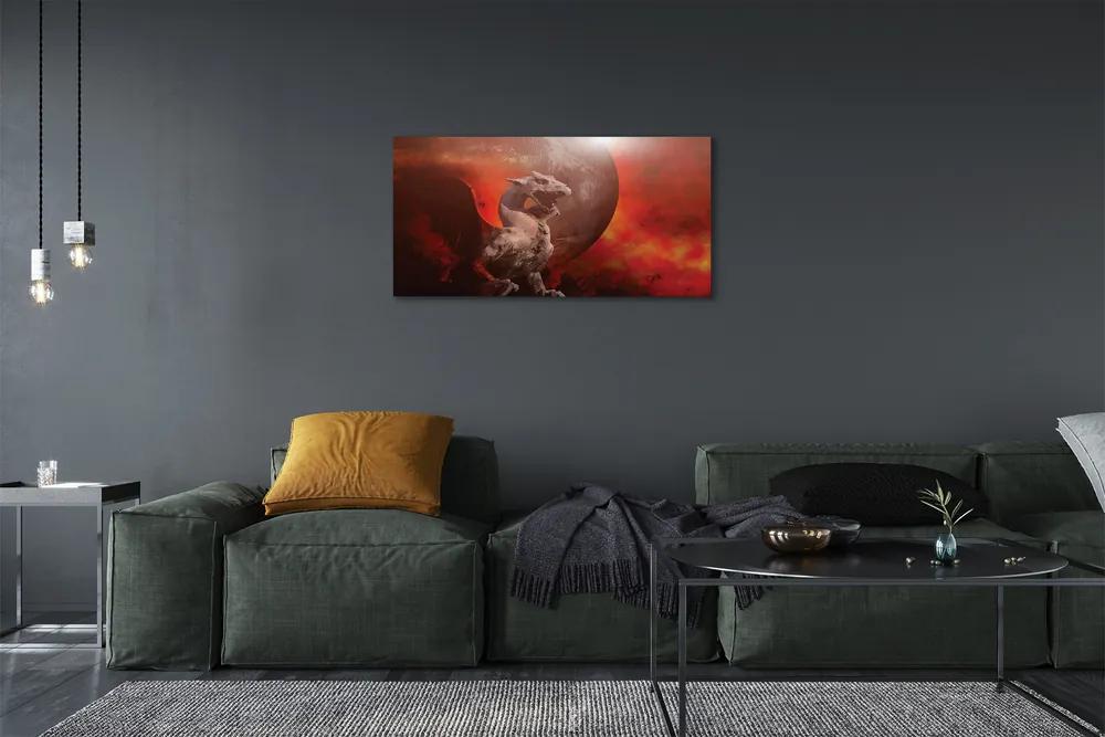 Obraz canvas Dračí oheň 125x50 cm