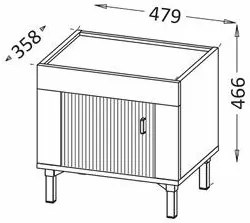 Nočný stolík Mossana MO11 (čierna). Akcia -20%. Vlastná spoľahlivá doprava až k Vám domov. 1096820