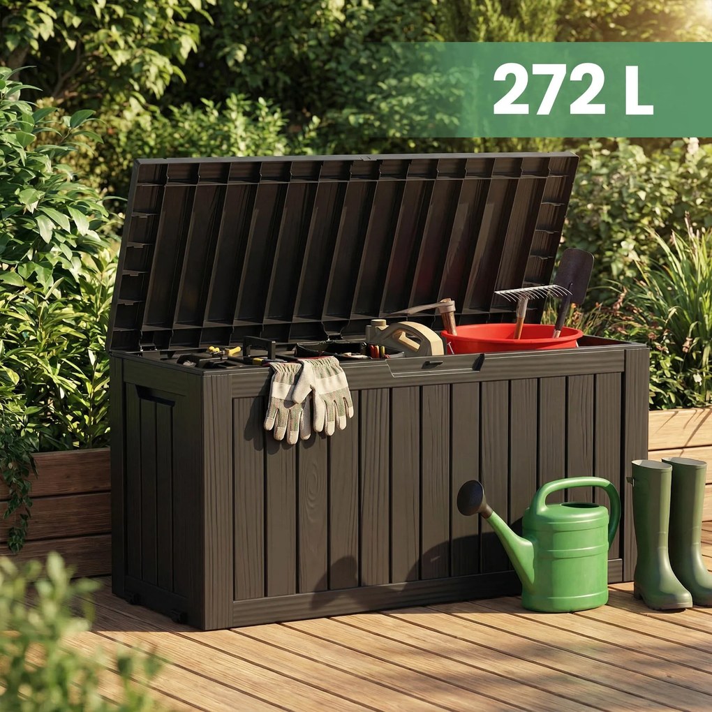 Záhradný úložný box Ezra 272 L čierny