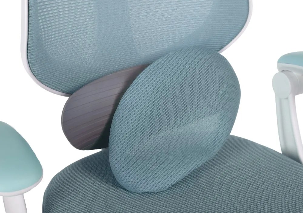 Detská otočná stolička Neoseat JUNI 009 s podnožou — látka, modrá