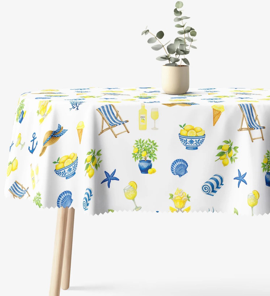 Goldea oválny teflónový obrus - talianske leto 120 x 160 cm