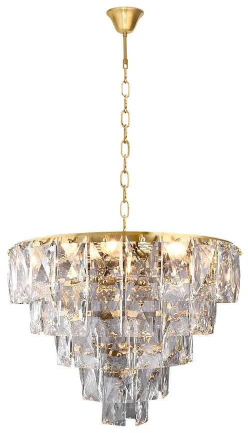 EUlight Luster Chelsea, 1x krištáľové tienidlo, (fi 50cm), g