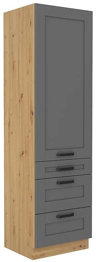 Kuchynská skrinka Luna dustgrey/artisan 60DKS-210 3S 1F