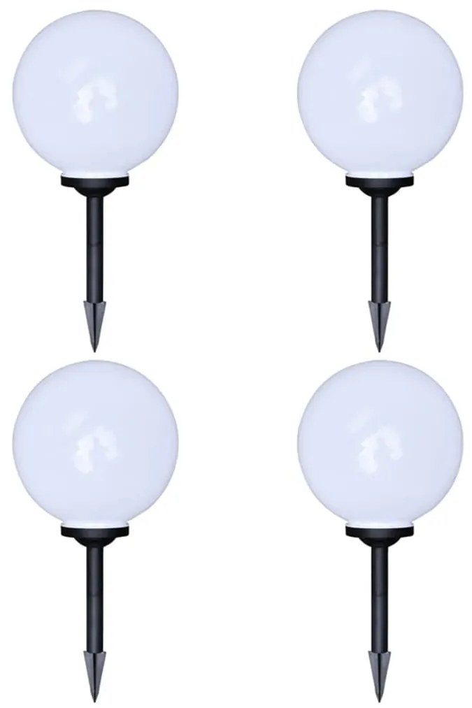 vidaXL Vonkajšie LED lampy k chodníku so špicatým hrotom 4 ks 30 cm