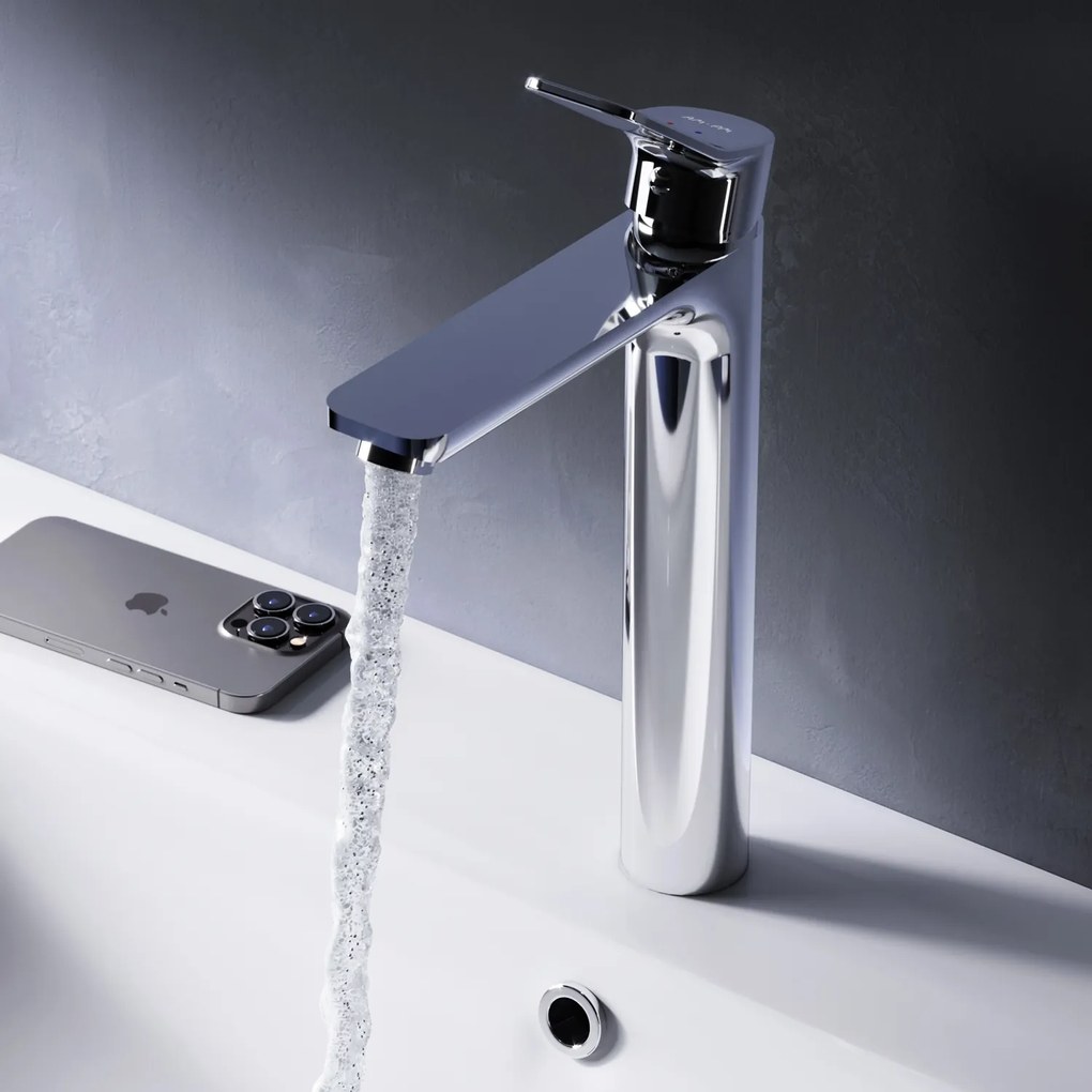 Umývadlová batéria AM.PM X-Joy FXA92200 vysoká s odtokovým ventilom, chróm