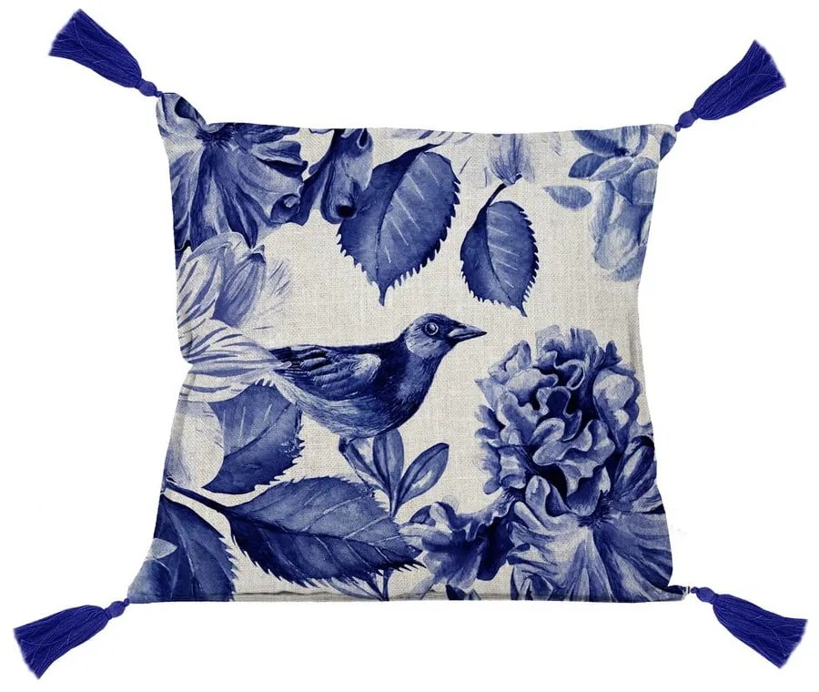 Dekoratívny vankúš Really Nice Things Borlas Blue Birds, 45 × 45 cm