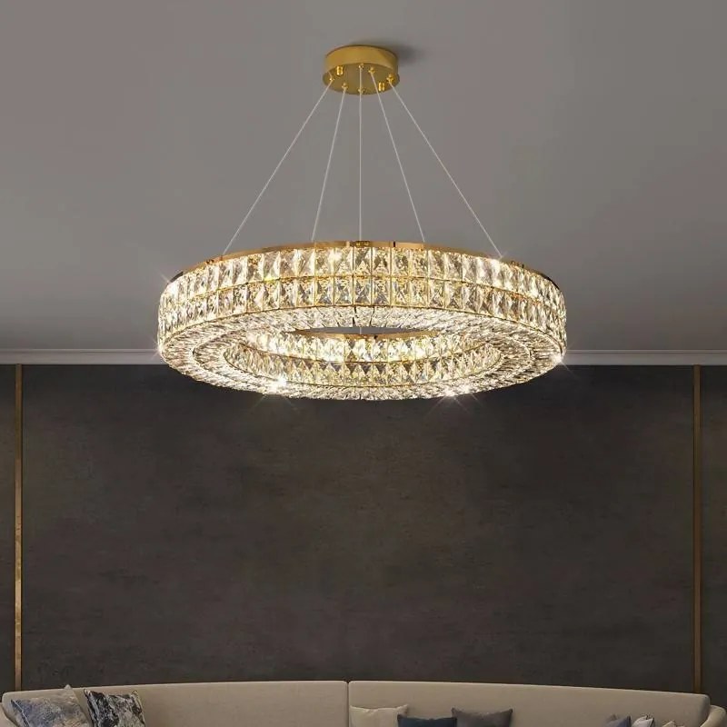 Závěsný LED lustr APP1568-CP zlatý