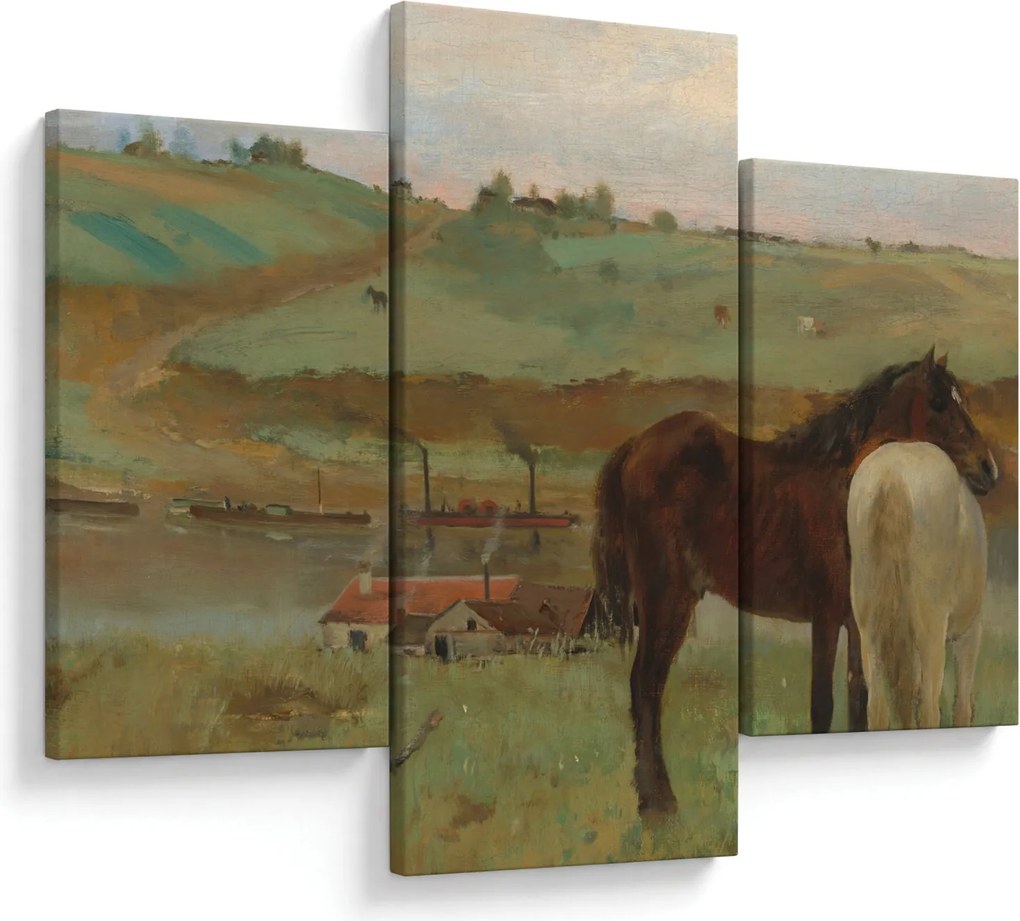 Obraz - Edgar Degas, Horses in a Meadow, reprodukcia (90x60 cm)