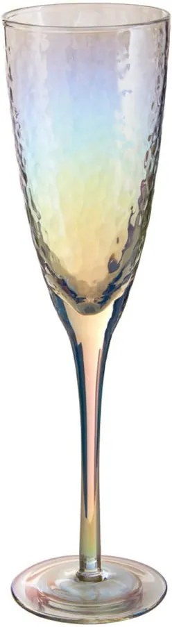 Sada 4 pohárov na šampanské Premier Housowares Hammered, 260 ml