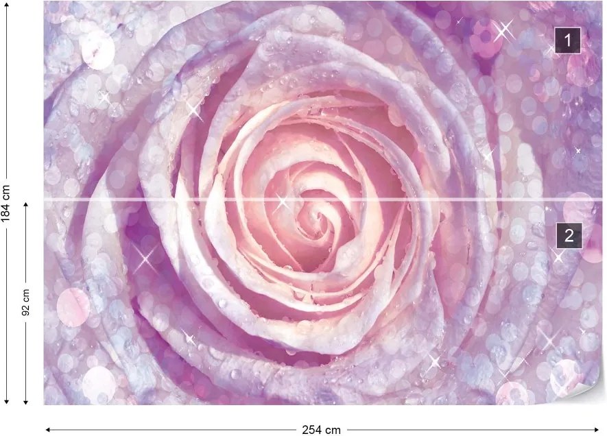 GLIX Fototapeta - Rose Purple And Pink Vliesová tapeta  - 254x184 cm