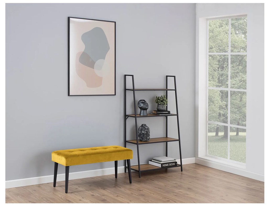 Lavička Glory žltá 45 × 95 × 38 cm ACTONA