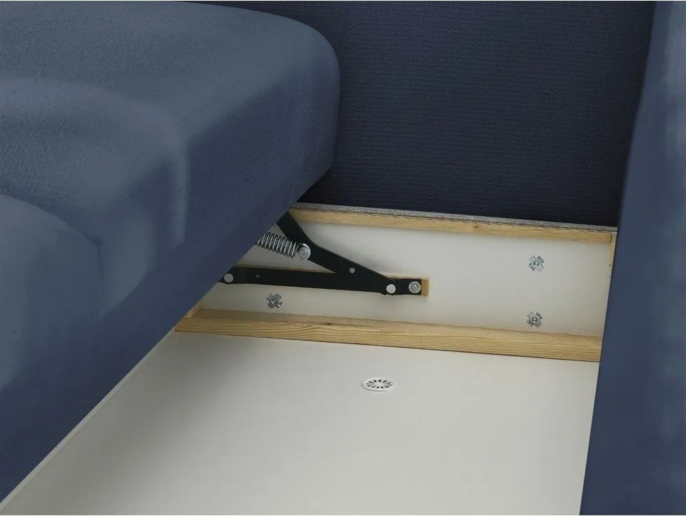 Modrá rozkladacia/s úložným priestorom pohovka 265 cm Ezechiel – Bobochic Paris