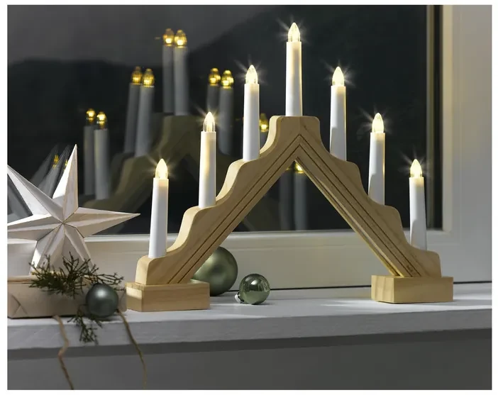 LIVARNO home LED svietnik (trojuholník, hnedý) (100367799)