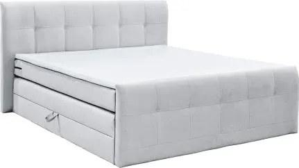 RENAR Milano 180 čalúnená manželská posteľ s matracmi biela