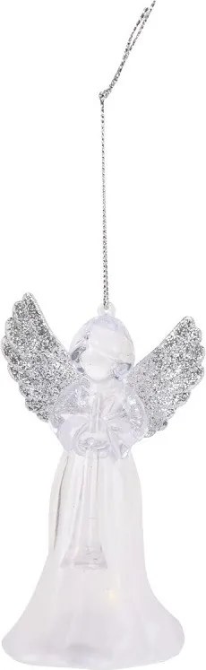Závesný anjel s LED, typ 2, 11 cm