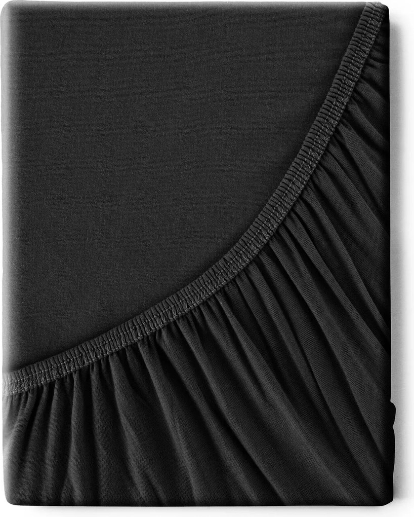 JERSEY PRESTIERADLO JERSEY3 120X200 CM ČIERNE