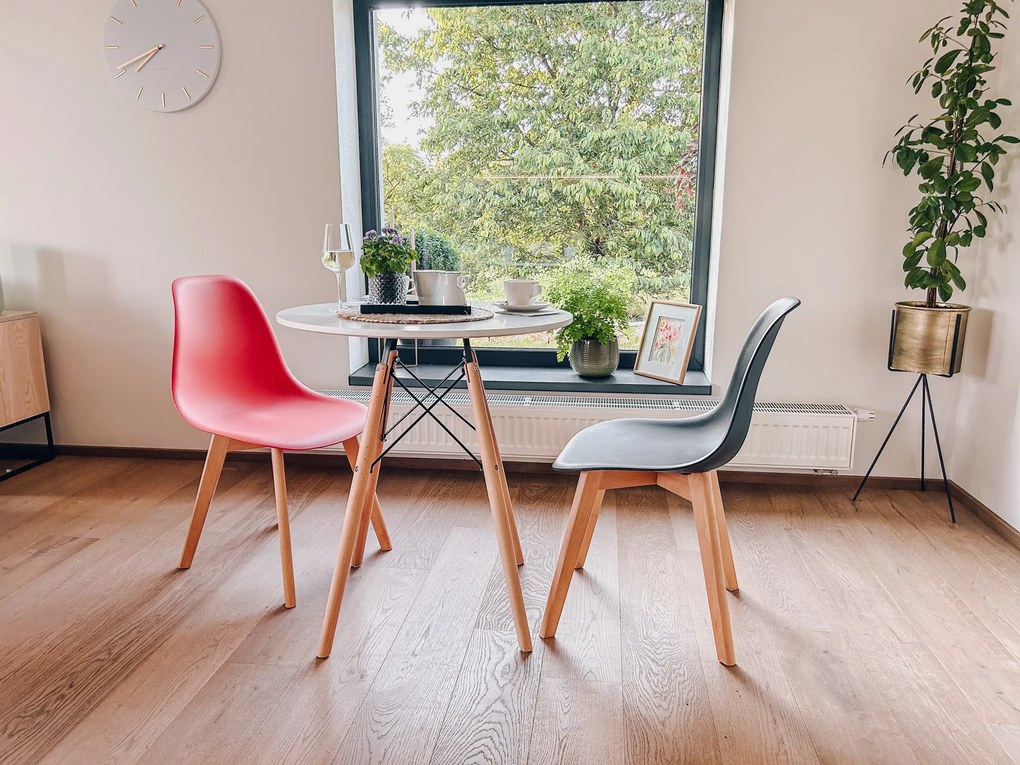 Sada 4ks jedálenských stoličiek KITO bielych