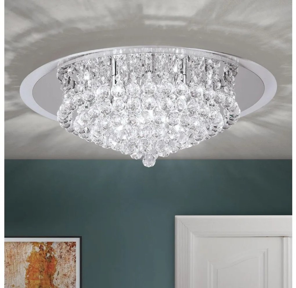 Orion DLU 2378/9/62-Krištáľové str. svietidlo GLORIA 9xG9/40W/230V pr.62 cm chróm