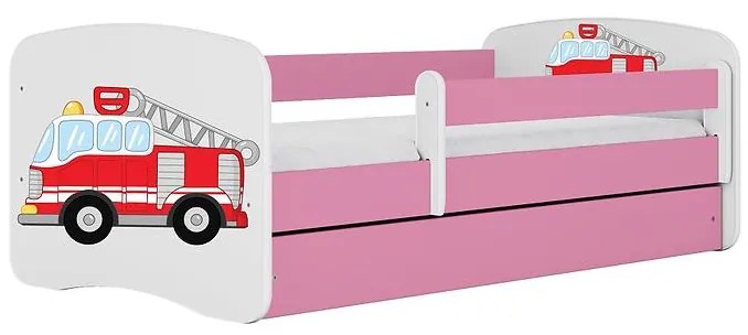 Detská Posteľ. Babydreams+Sz+M Ružová 70x140 hasičský zbor